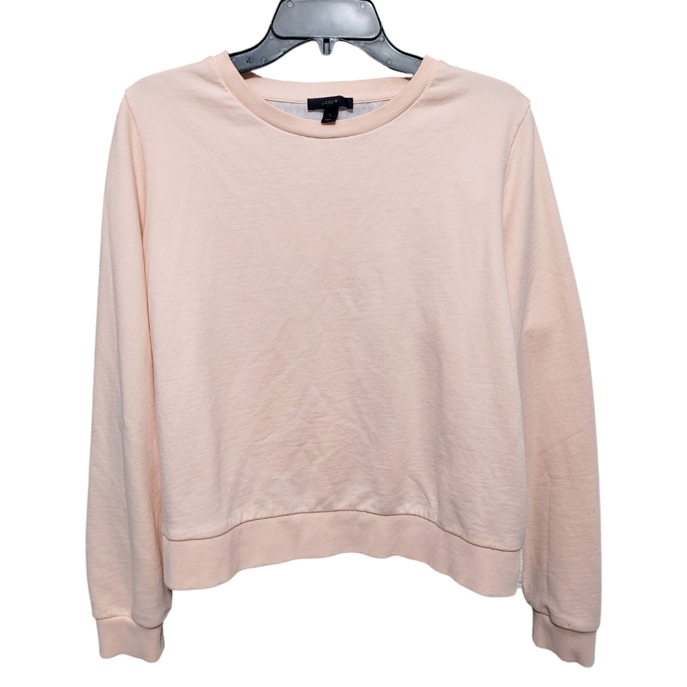 J. Crew Blush Pink Tie Back Pullover Sweatshirt Women's Size Large L